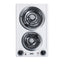 115V 2-burner coil cooktop in white, made in the USA