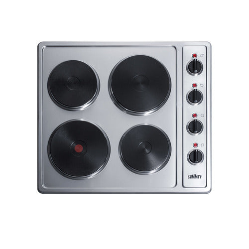 Accucold 24" Wide 4-Burner Solid Disk Cooktop in Stainless Steel – CSD4B24