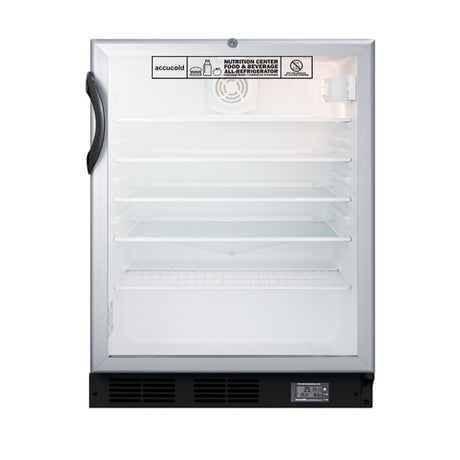 Accucold Commercially approved ADA compliant Nutrition Center series glass door – SCR600BGLBINZADA