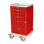 5 Drawer Emergency Cart (Short Cabinet) Breakaway Lock, 100 Breakaway Seals. 3-3", 1-6", and 1-9" Drawers. Accessory Pa