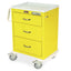 M-Series Cart - Medium Width Short Cabinet with 24" of Vertical Drawer Space, Key Lock, 5 Drawers 3-3, 1-6, 1-9. Stand