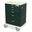 M-Series Cart - Medium Width Short Cabinet with 24" of Vertical Drawer Space, Basic Electronic Pushbutton Lock with Key