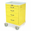 4 Drawer Standard Package Infection Control Cart, Key Lock, 1-3" and 3-9" Drawers. Includes Pontoon Bumpers and 5” Cast