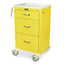 3 Drawer Standard Package Infection Control Cart, Key Lock, 1-6" and 2-12" Drawers. Includes Pontoon Bumpers and 5” Cast