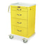 4 Drawer Specialty Package Infection Control Cart, Key Lock, 1-3" and 3-9" Drawers; Includes Pontoon Bumpers and 5” Cast