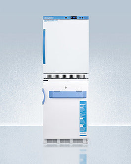 Accucold 24" Wide All-Refrigerator/All-Freezer Combination, Solid Door (Model ARS6PV-VT65MLSTAC)