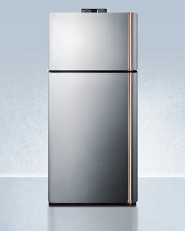 30" Wide Break Room Refrigerator-Freezer with Antimicrobial Pure Copper Handles (Model BKRF18PLCPLHD)
