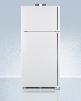 Accucold 30" Wide Break Room Refrigerator-Freezer with Antimicrobial Pure Copper Handle (Model BKRF18WCPLHD)