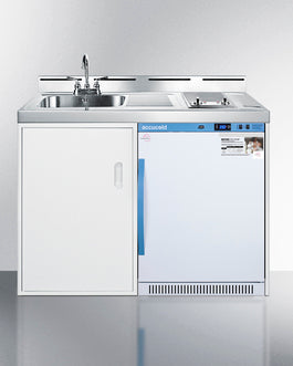 Accucold 48" Wide All-In-One Wellness Room Kitchenette (Model C48ELMCLK)