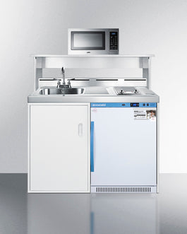 Accucold 48" Wide All-In-One Wellness Room Kitchenette with Microwave