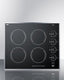 24" Wide 230V 4-Burner Radiant Cooktop - CR424BL