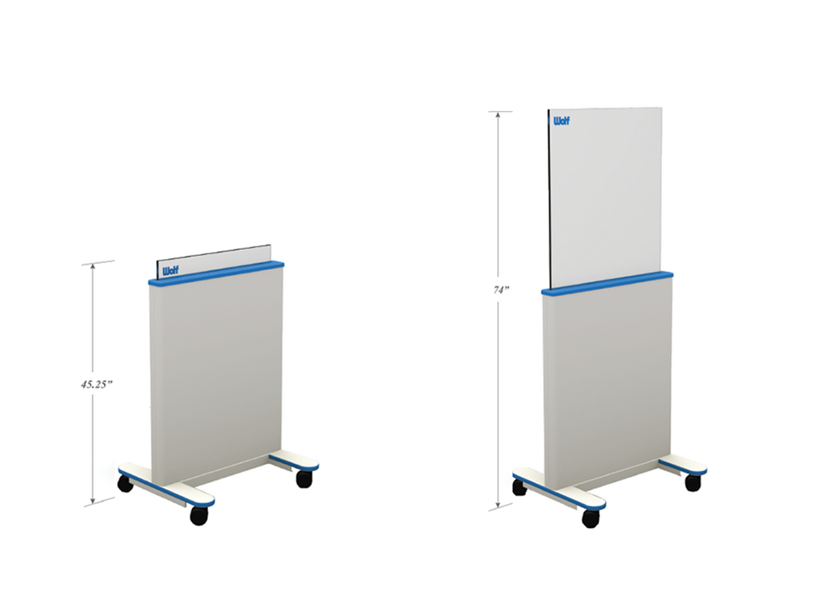 Wolf X-Ray Adjustable Height Mobile Barrier 74" x 31"