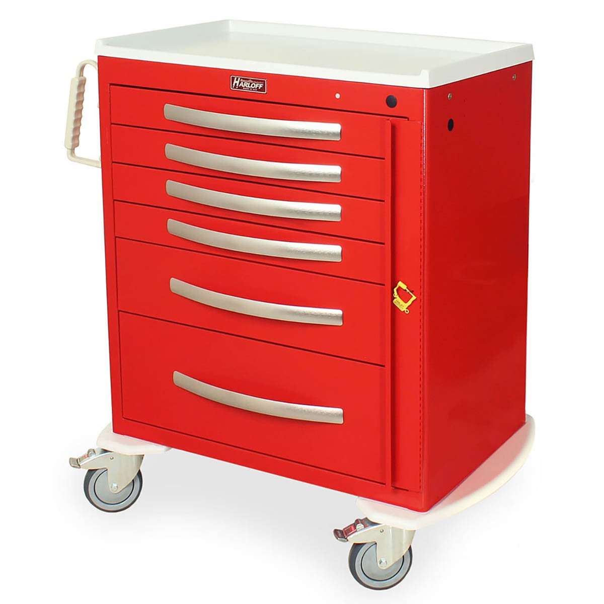 Harloff A-Series Aluminum Cart - Standard Width Medium Height Cabinet with 27" of Vertical Drawer Space, WIRELESS