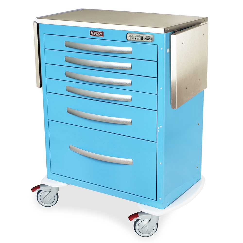 Harloff A-Series Tall LDRP cart, Standard Width, Six Drawers, E-Lock - photo 2