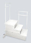 Podiatry Positioning Platform - 3 Step Platform with Side rail
