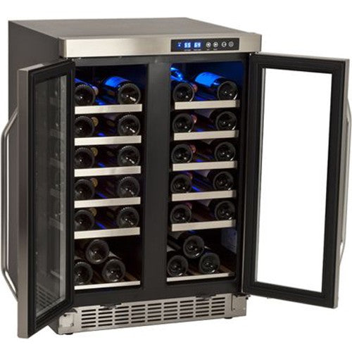 Accucold 36" wide French door undercounter dual zone all-refrigerator