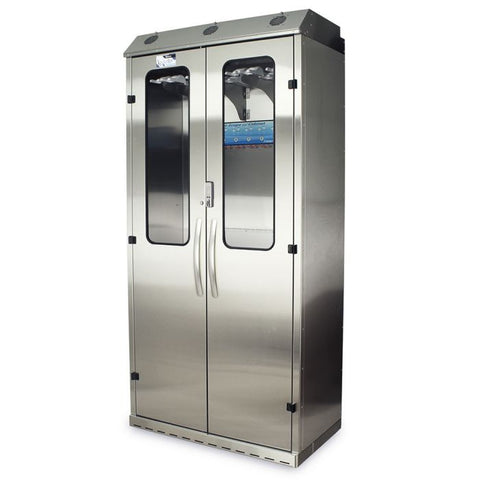 Harloff Sure-Dry Stainless Steel 44" Wide Deep Scope Drying Cabinet, Capacity of 16 Scopes with extra spacing for ease