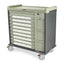 All-Aluminum, Med-Bin Cart with BEST® Lock, includes 36-each 5-inch Bins. Standard Package Includes Pull-out Shelf, Bin