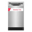 18" wide ADA compliant ENERGY STAR certified dishwasher in stainless steel with front controls