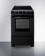 20" wide smooth-top range in black