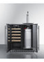 30" wide indoor/outdoor undercounter combination wine cellar and kegerator
