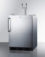 ADA compliant commercial outdoor wine dispenser in complete stainless steel, designed for built-in or freestanding use