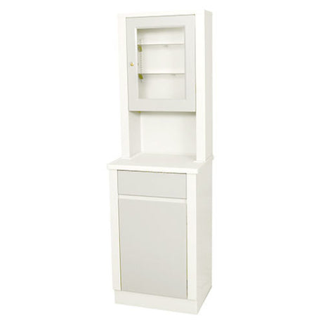 Modular Treatment Cabinet and Overhead Cabinet with One Bottom Drawer and Door
