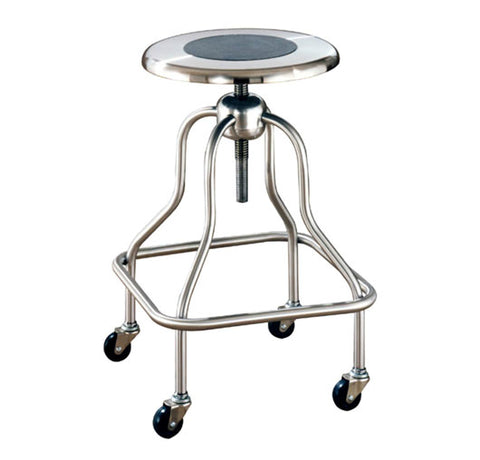UMF Medical Stainless Steel Revolving Stool with Foot Ring (Model SS6704)