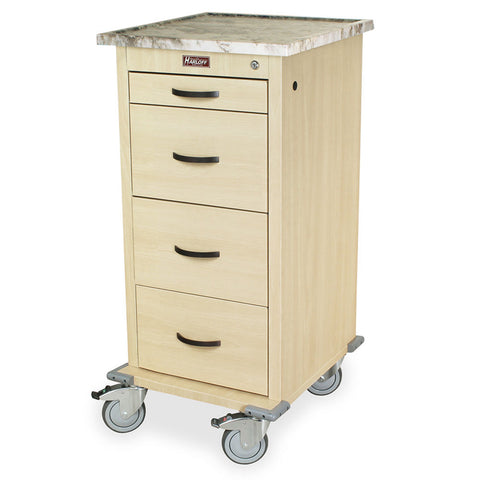 Harloff Wood Vinyl Coated Aluminum Cart, Keylocking. 240 Card Capacity. American Natural. Includes Painted Interior