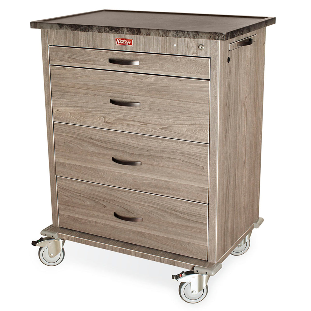 Harloff Full Drawer Locking Narcotics Box for 4" Cassette Cart Drawer (for Optimal Line)