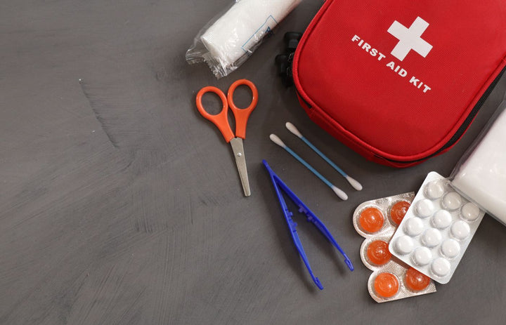 Comprehensive first aid kit with medical supplies