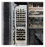 Dual zone built-in wine cellar with panel-ready glass door, full extension shelves, digital thermostat, and black cabine