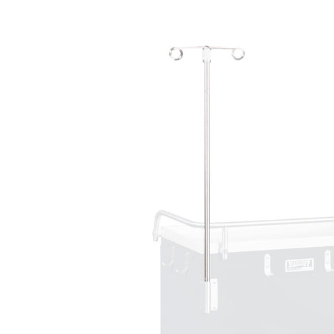Harloff Classic Line Emergency Package for Upgrading Existing Cart, Consists of IV Pole, Drop Shelf, (4) Utility Hooks,