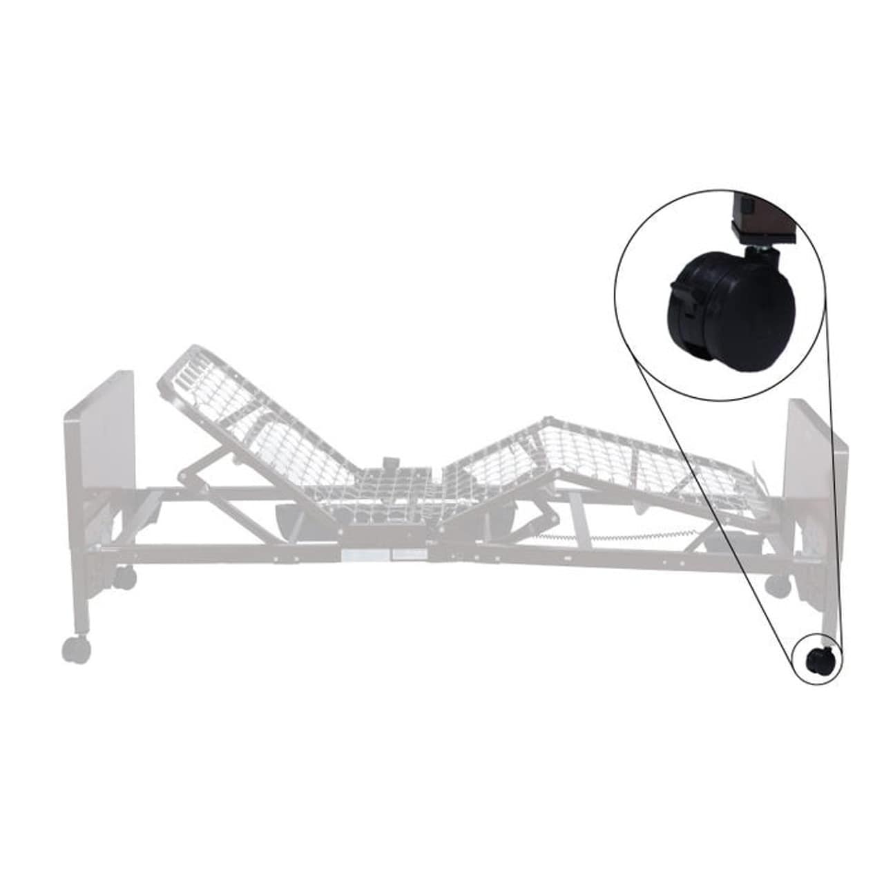 Dynarex 10400 10401 Homecare Bed Locking Caster Main image