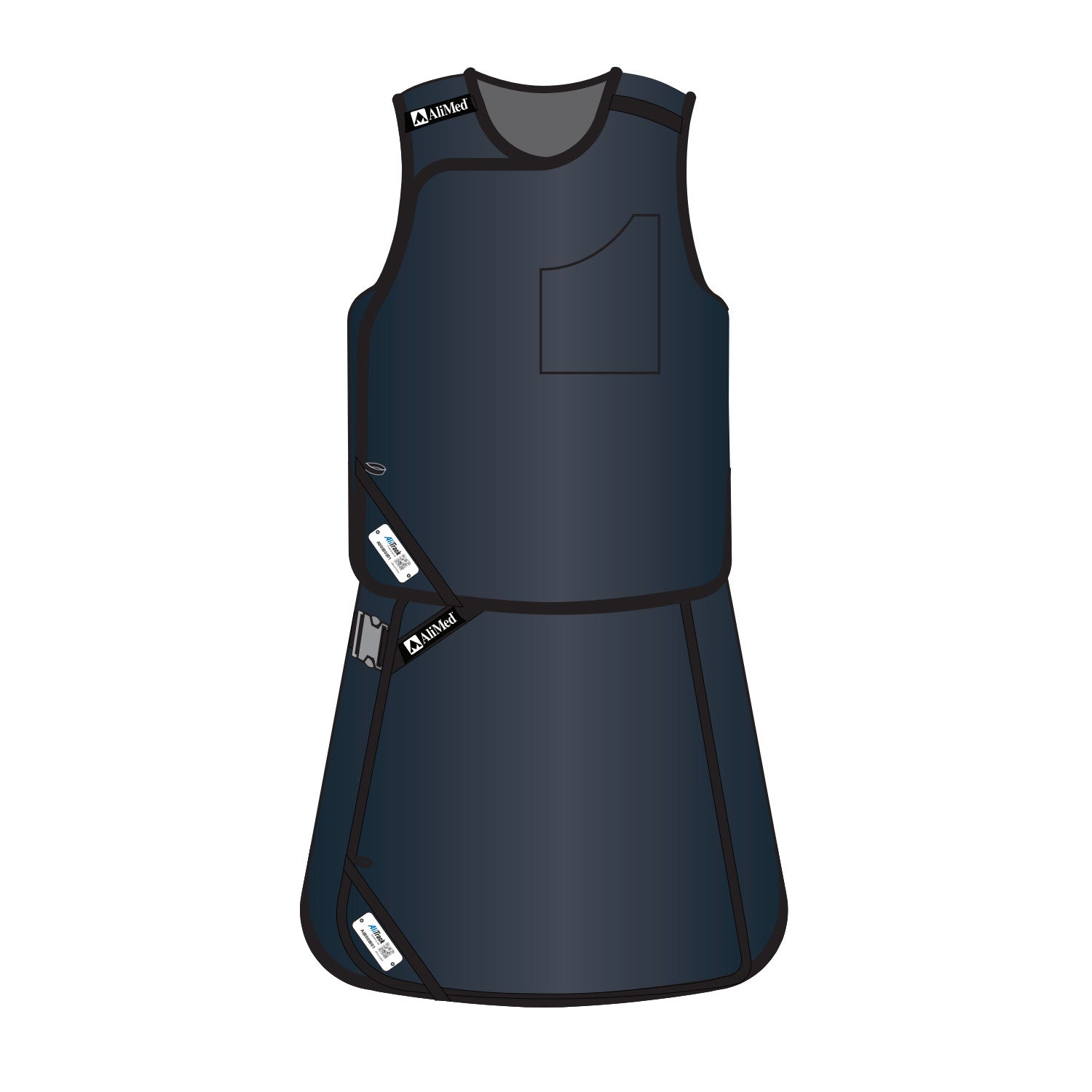 QUICK DROP APRON - .25 mm   Lead Free with Collar   26x42 Black- Extra Extra Large
