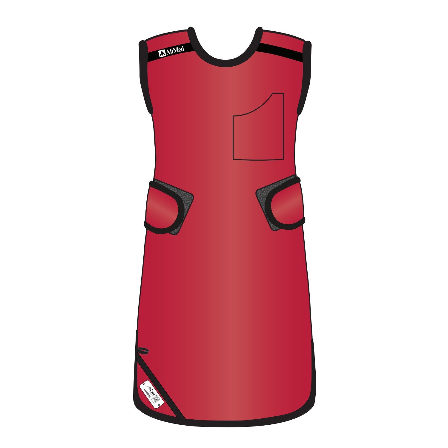 QUICK DROP APRON - .25 mm   Lead Free   24X38  Burgundy - Medium Main image