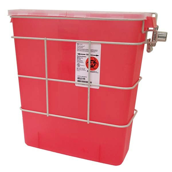 Harloff Sharps Bracket, Locking, for 3 gal Sharps Container