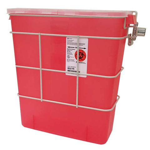 Harloff Sharps Bracket, Locking, for 3 gal Sharps Container
