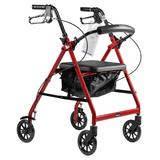 DynaGo Quad 6 rollator red