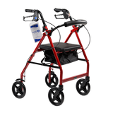DynaGo Quad 8 rollator red 7.5 inch wheels