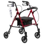 DynaGo Flex adjustable height rollator red