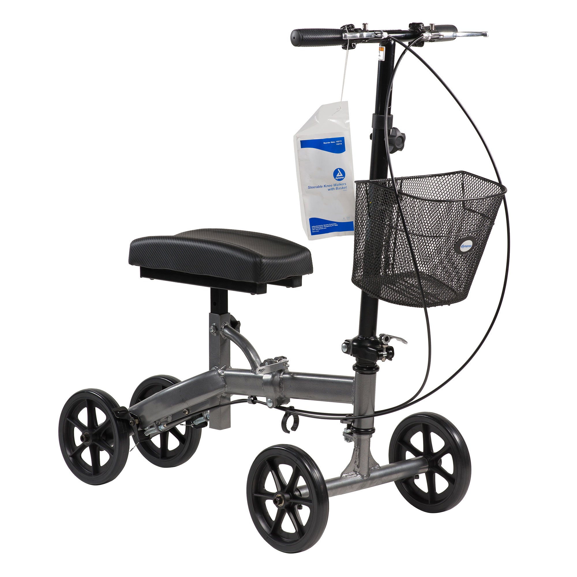 Dynarex compact steerable foldable knee walker