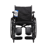 DynaRide S3 Lite Wheelchair - w/Detachable&Flip Desk Arm ELR 20" x 16", Silver Vein