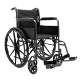 Dynarex DynaRide S1 Wheelchair - 18" x 16" w/ Fixed Full Arm FR