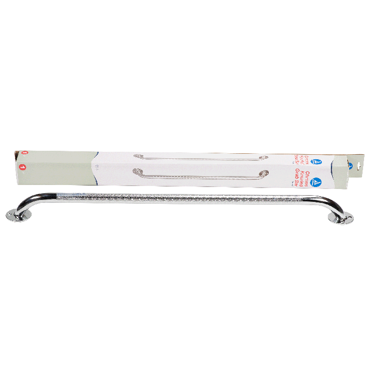 Chrome knurled grab bar 32 inch case of 3