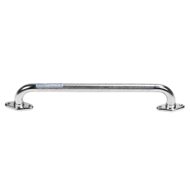 Rotating flange knurled grab bar 18 inch