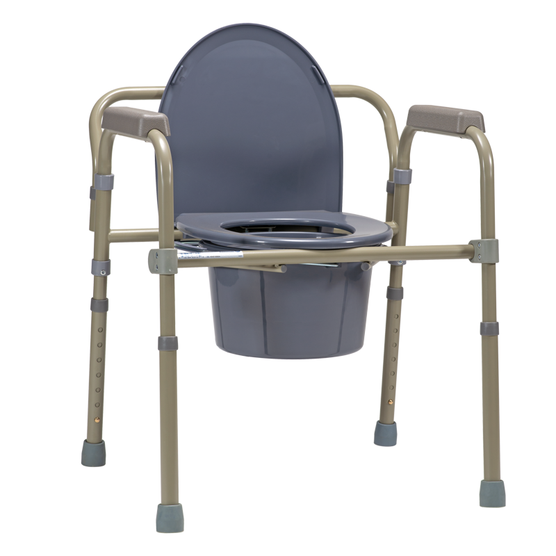 Folding Bedside Commode, Collapsible Bucket