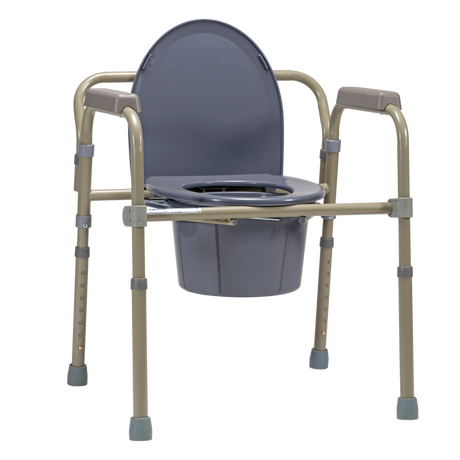 Folding Bedside Commode, Collapsible Bucket