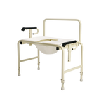 Bariatric HD Drop-Arm Commode Backrest White/28" (RPBC-05B28)