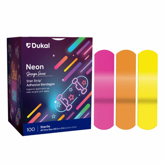 Design Series Neon Adhesive Bandages with Stat Strip® Technology, ¾” x 3”